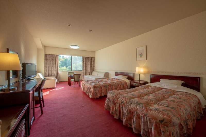 The spacious guest rooms sized as big as 36㎡